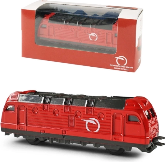 Metalen mini-locomotief ZSSK rood 9 cm