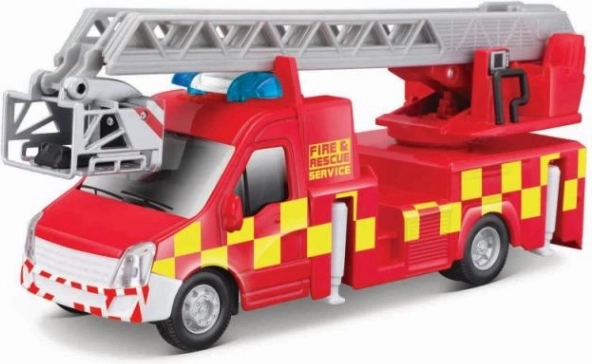 Brandweerwagen met ladder Bburago 1:43