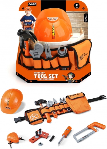 Kinderset gereedschap met textiele riem