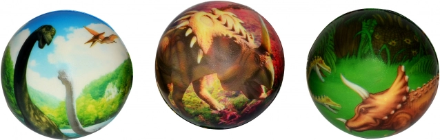Balletje met dinosaurussen 7 cm