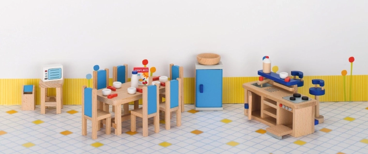 Goki poppenhuismeubels – keuken met accessoires