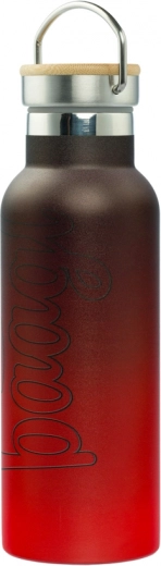BAAGL Thermosfles met bamboe dop Gradient rood-zwart