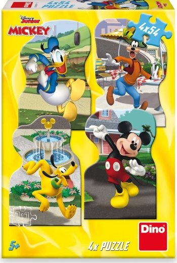 Puzzel Disney Mickey in de stad 4×54 stukjes