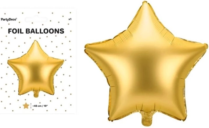 Foliebalon ster goud 48 cm