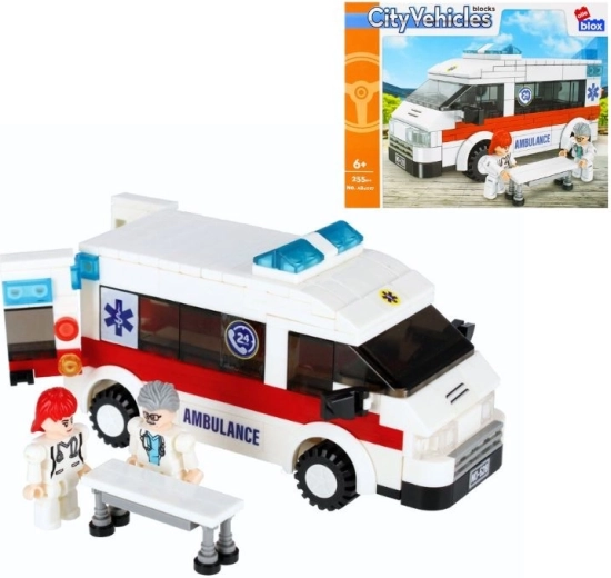Alleblox City ambulance – bouwset 255 stukjes met minifiguren