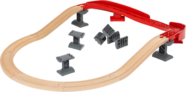 Meerniveaubaan met brug en steunen