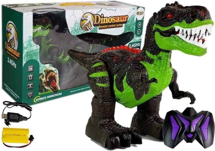 Leuke op afstand bestuurbare dinosaurus met effecten