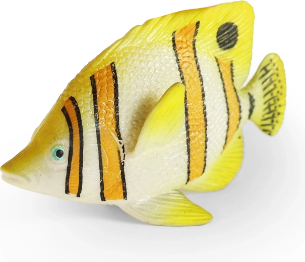 Gele rubberen vis 10 cm