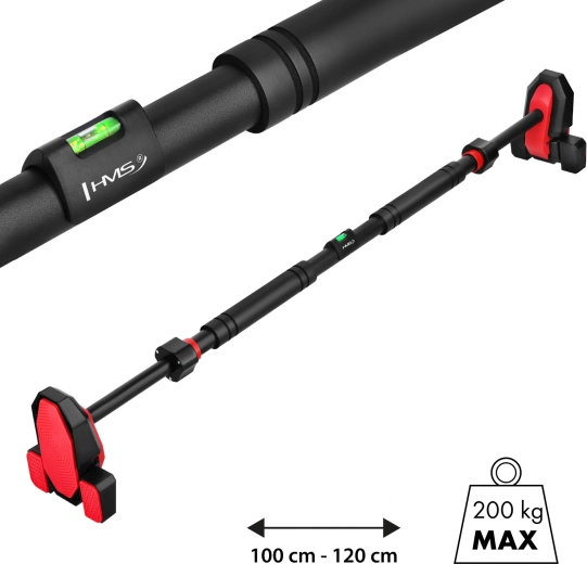 Uitzetbare deurrekstok met waterpas HMS