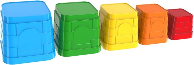 Compact opbergen doordat ze in elkaar passen
