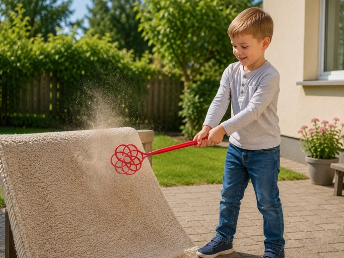 Tapijtklopper voor speels onderhoud