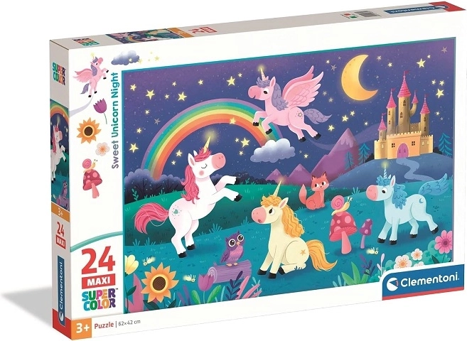 Clementoni maxi-puzzel Zoete eenhoorn, 24 stukjes