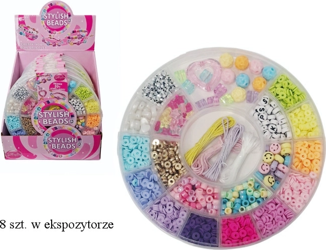Creatieve set met rubberen kralen en accessoires voor het maken van sieraden