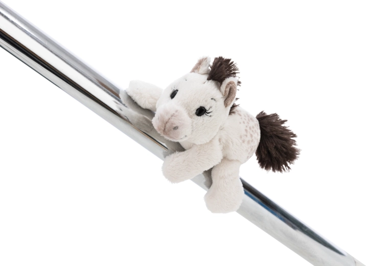 Nici magnetische pluchen figuur Pony Mony 12 cm – witte pony