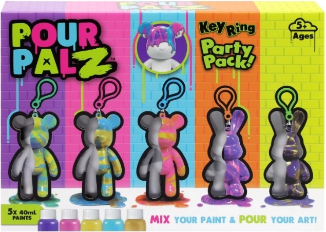 Pour Palz beertje – creatieve set voor het gieten van hangers (5 stuks)