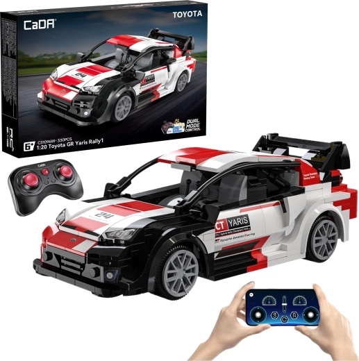 CaDA Toyota GR Yaris Rally1 RC bouwset – op afstand bestuurbare raceauto, 330 onderdelen