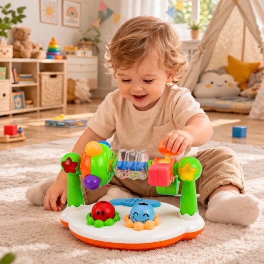 Rammelaar en roterende elementen voor fijne motoriek