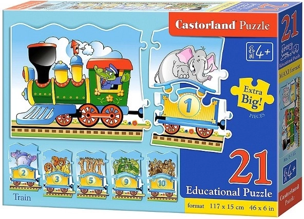 Educatieve puzzel trein 13 stukken