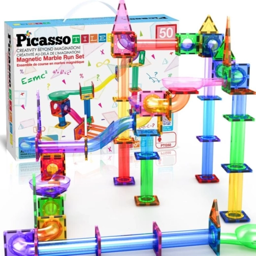 Magnetische knikkerbaan PICASSO – bouwset 50 stuks