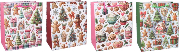 Cadeautas M 25 × 30 × 10 cm kerst