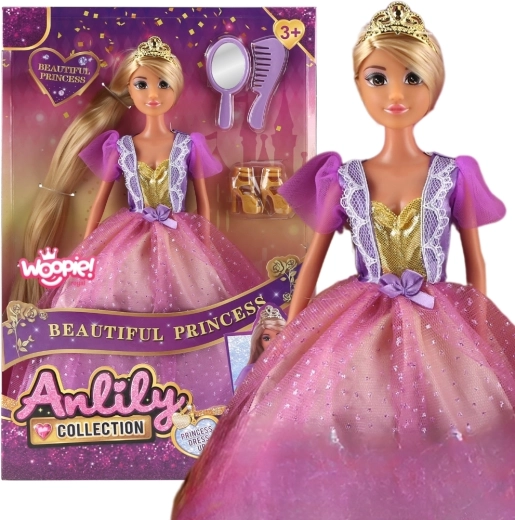 Woopie pop prinses Lili met lang haar en accessoires
