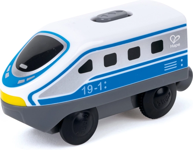 Hape intercitylocomotief op batterijen, wit