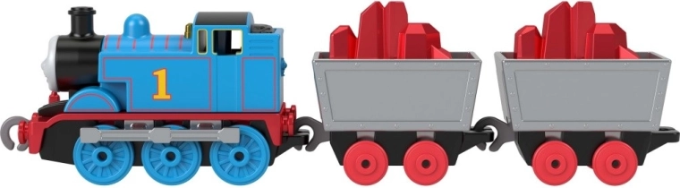 Twee wagonnetjes met rode lading