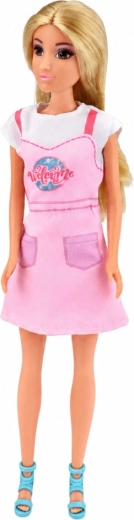 Anlily-pop 30 cm met blond haar en roze jurk