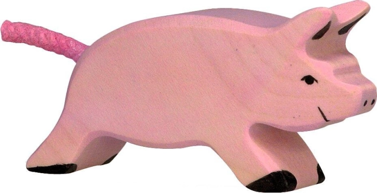 Holztiger rennend biggetje - 1 stuk