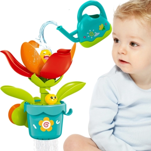 Woopie Baby badspeelgoed bloeiende bloem met gietertje