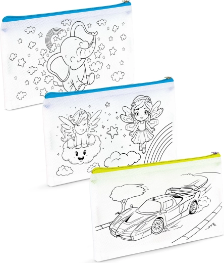 Kleur-etui met 4 stiften 21 × 12 cm - 1 stuk