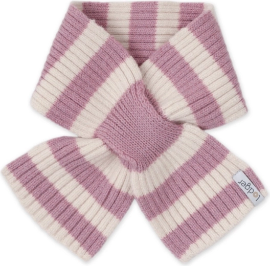 Lodger kinder merino sjaal stripe mauve - 1 stuk