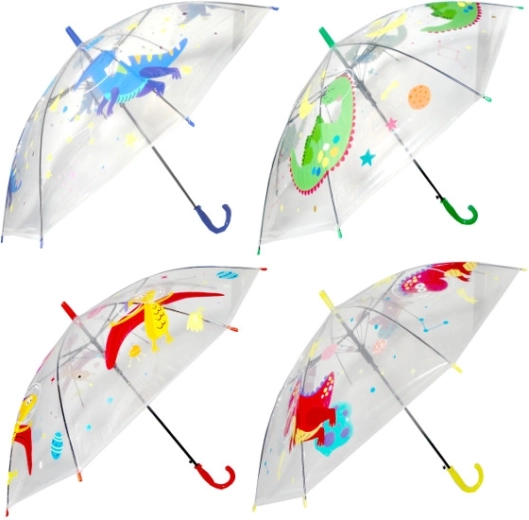 Kinderparaplu met automatische opening met dinosaurussen