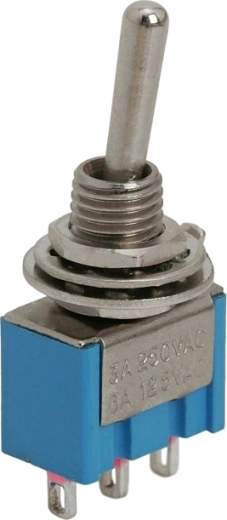 Metalen tuimelschakelaar ON-OFF-ON 3 A