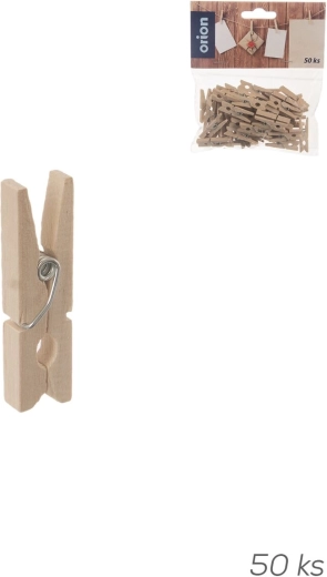 Decoratieve mini houten knijpertjes 50 stuks
