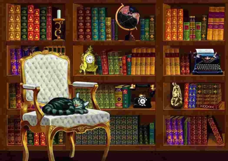 Puzzel Vintage bibliotheek 1000 stukjes