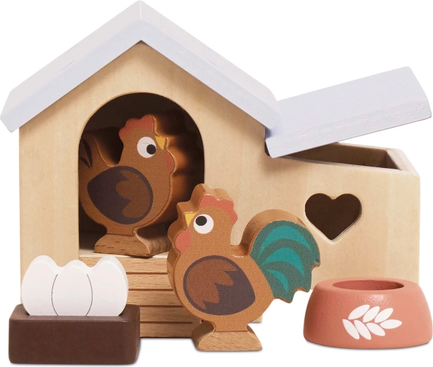 Le Toy Van houten kippenhok – accessoireset voor poppenhuis