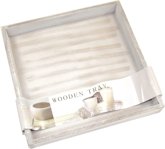 Decoratieve houten tray 25 × 25 cm