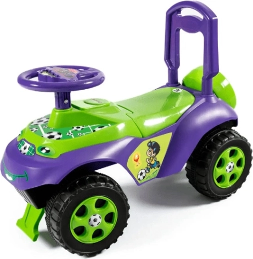 Doloni loopauto in voetbaldesign blauw-groen