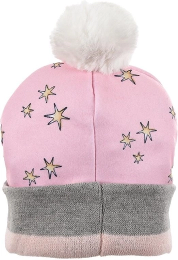 Warme muts met pompon