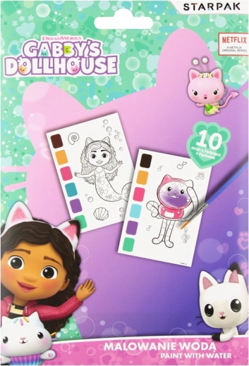 Waterverfschilderen met Gabby's Dollhouse-thema