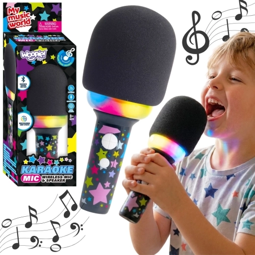 Woopie draadloze karaoke microfoon met luidspreker, zwart, bluetooth