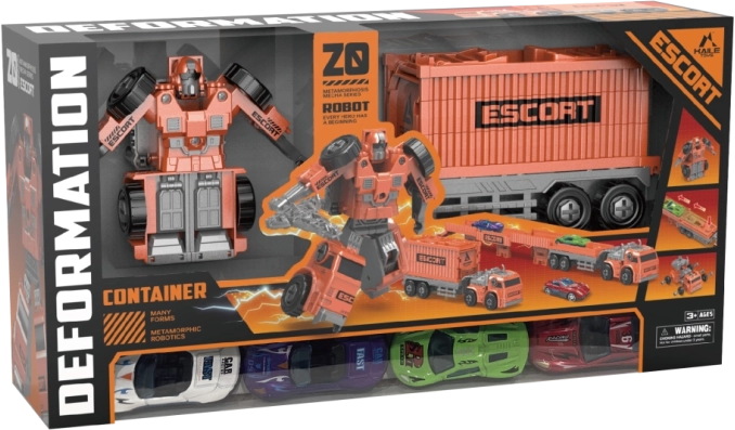Transformeer vrachtwagen containerwagen - robot