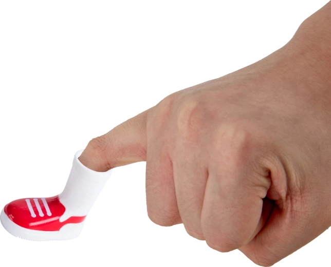 Vinger-schoentjes voor precieze schoten