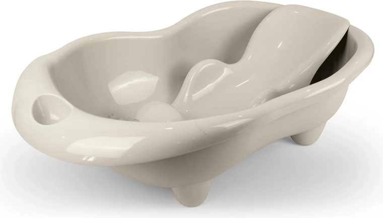 Hippo babybadje met badstoeltje beige
