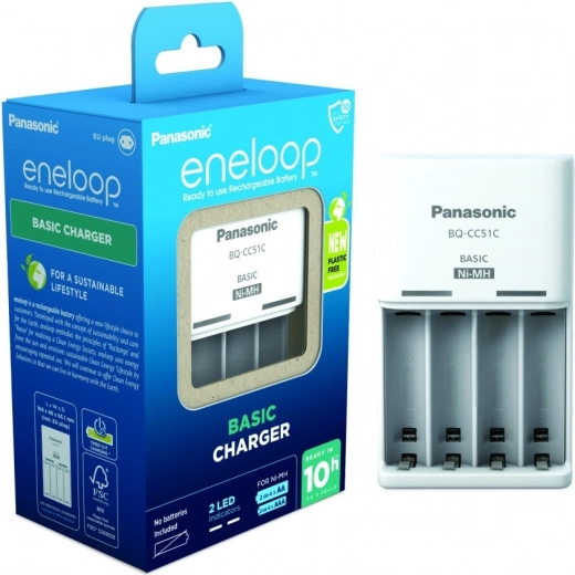 Eneloop basic-oplader zonder AA/AAA-accu’s