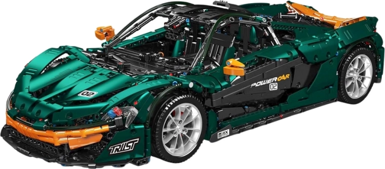 Mould King bouwset groene sportwagen