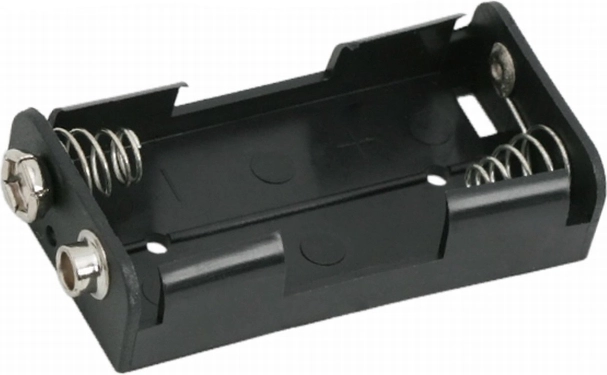 Batterijhouder voor 2 AA-batterijen met 9V-connector