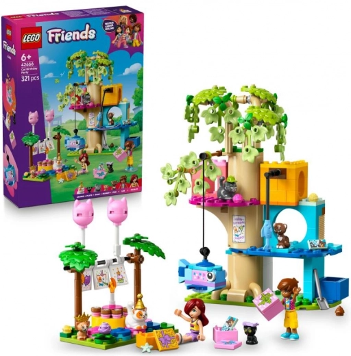 Lego Friends kattenverjaardagsfeest en boomhuis