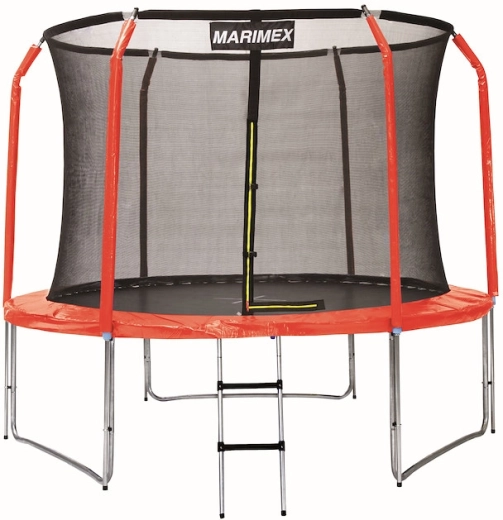 Set verenbescherming en beschermhoezen voor trampoline 366 cm rood